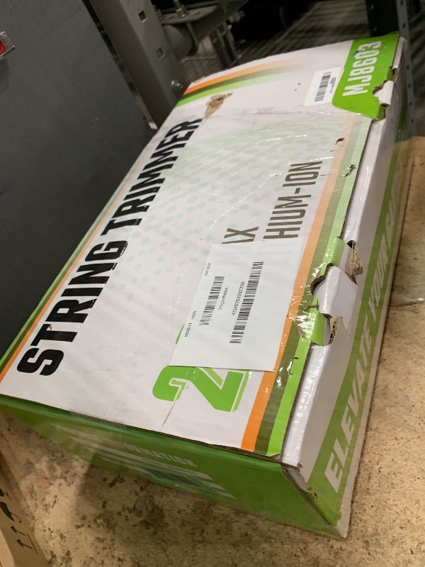 Photo 1 of SEYVUM String Trimmer, 20V 12-inch Cordless Weed Wacker with Auto Line Feed, 2 X 2.0Ah Battery Powered Lawn Edger with 8 Pcs Grass Cutter Spool Line, Fast Charger Included, Lemon Green