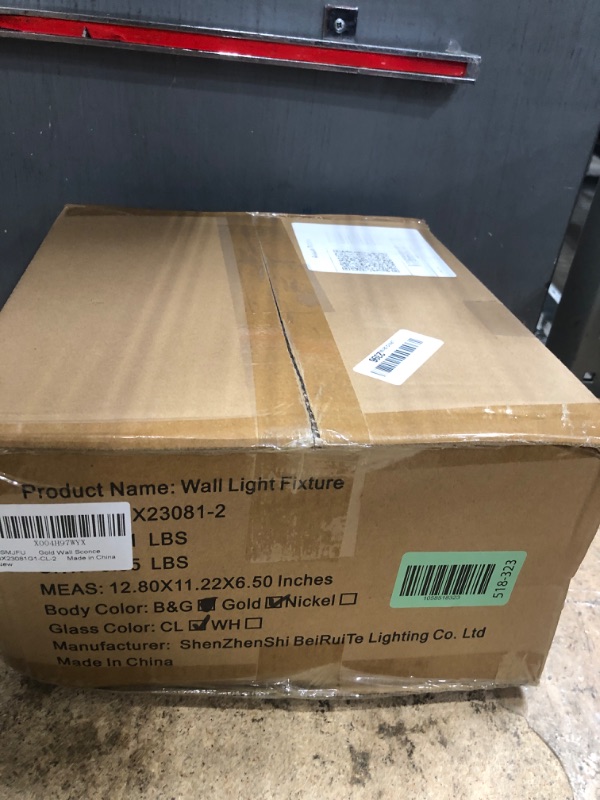 Photo 1 of ******************THIS IS ONLY 1 LIGHT*****************
Wall Sconces Set of Two, Gold Bathroom Sconces, Modern Vanity Light Fixtures with Clear Glass, Sconces Wall Decor Set of 2, Brass Wall Mount Lights for Living Room Corridor Mirror Bedroom Stairs