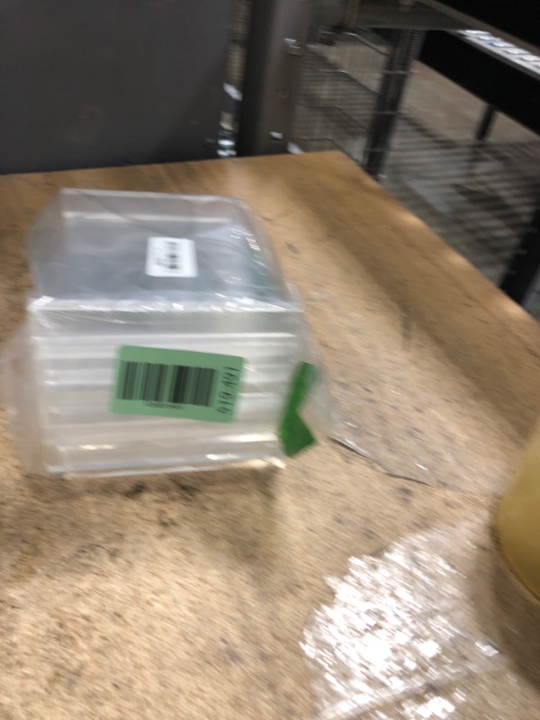 Photo 1 of Acrylic Sign Holder 5x7,6 Pack Clear Plastic Table Display Vertical Double-Sided Desktop Display Stand Paper Holder Clear Table Sign Holder for Menu ad Frame Suitable Restaurants Meeting Office Store