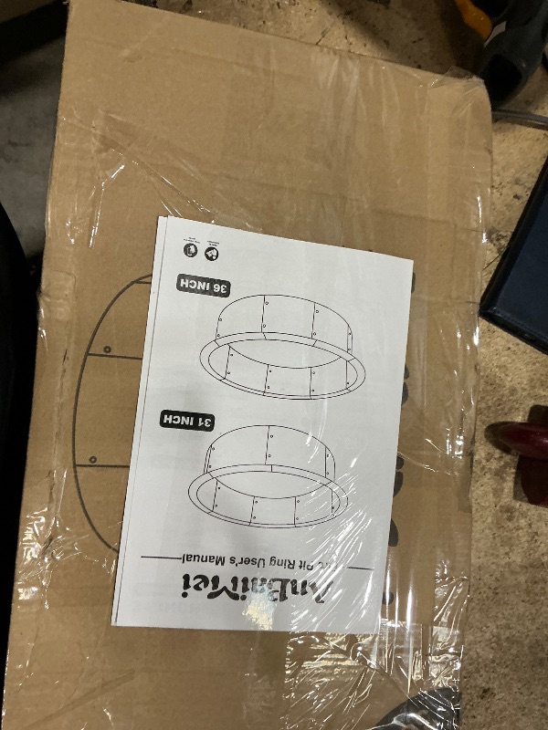Photo 1 of ***(MISSING SOME HARDWARE/ NOT A COMPLETE SET)***AnBaiMei Round Outdoor Fire Pit Ring Insert 36-Inch Inner 40-Inch Outer Diameter, Heavy Duty Metal Steel DIY Firepit Liner Campfire Rings for Outside Wood Burning Above or In-Ground, Black