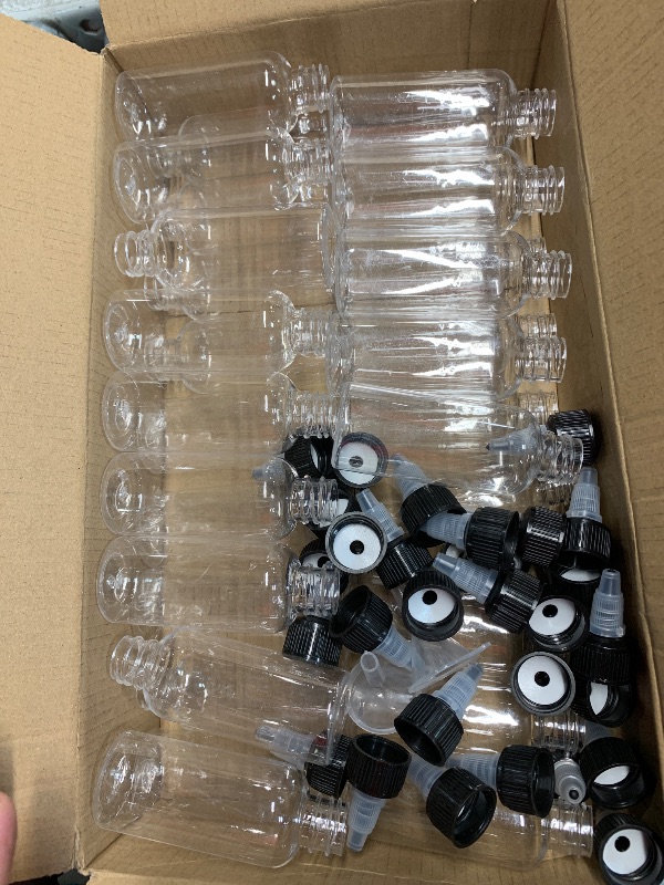 Photo 1 of (see all images) 32 Pack 2 oz Plastic Squeezing Bottles, (Shekure) Clear Oil Dispenser Dropper Bottle Applicator