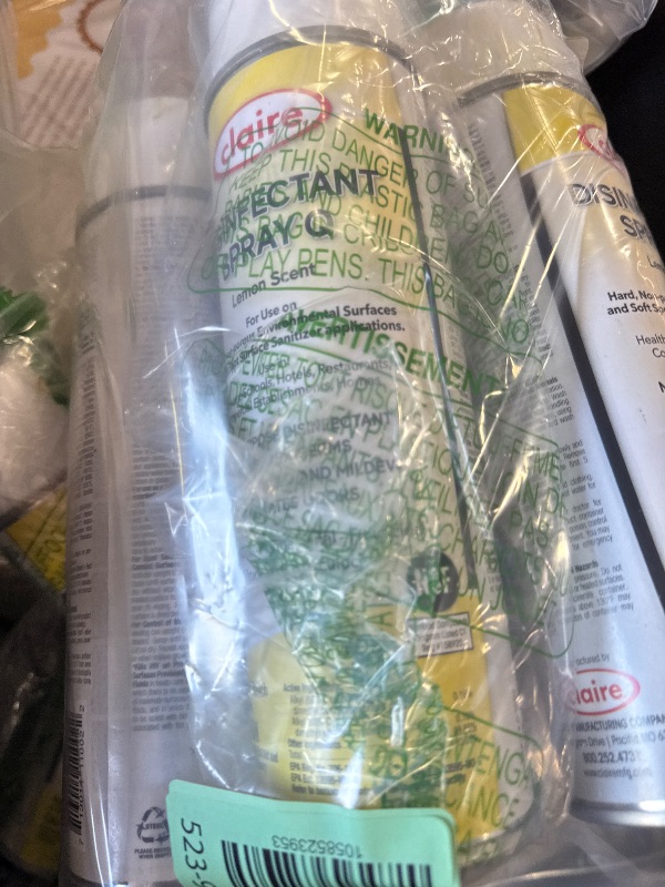 Photo 1 of 3 millones Claire Disinfectant Spray Q, Colorless, Lemon Scent, 17 Fl Oz