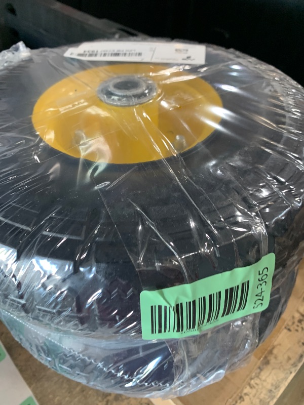 Photo 1 of (2-Pack) 10-Inch Solid Rubber Tire Wheels - Replacement 4.10/3.50-4" Tires and Wheels Flat Free with 5/8" Axle Bore Hole Bearings, 2.17" Offset Hub -Perfect for Hand Truck, Wheelbarrow, Gorilla Carts