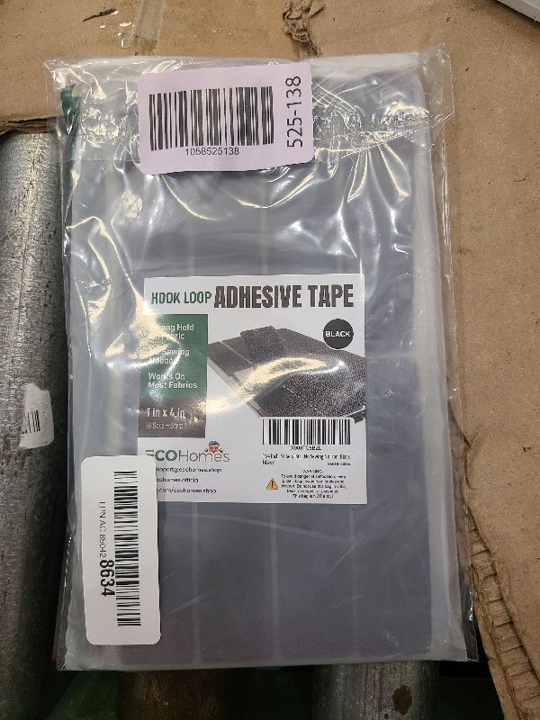 Photo 1 of (1x4 Inch, 16 Sets) Strips with Adhesive for Fabric, Stick On for Fabric, No Sew Sticky Back for Clothes, Curtains - Heavy Duty Double Sided Hook and Loop Hem Tape Fasteners, No Sewing No Iron, Black