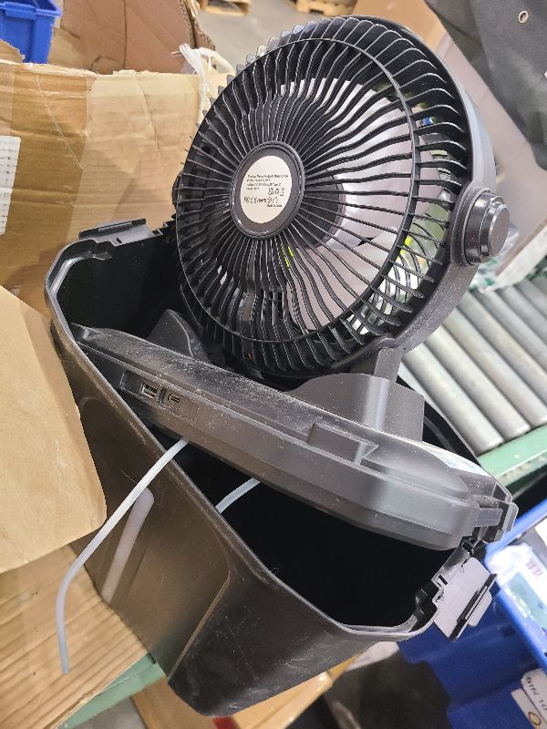 Photo 1 of 11L Bucket Portable Misting Fan with LED Light, 20000mAh (6.5/12h Working Rechargeable Camping Fan, 3 Strong Winds, 3 Large Spray Outlets,Cooling Mist Fans for Fishing/Travel/Garden Party/Tent