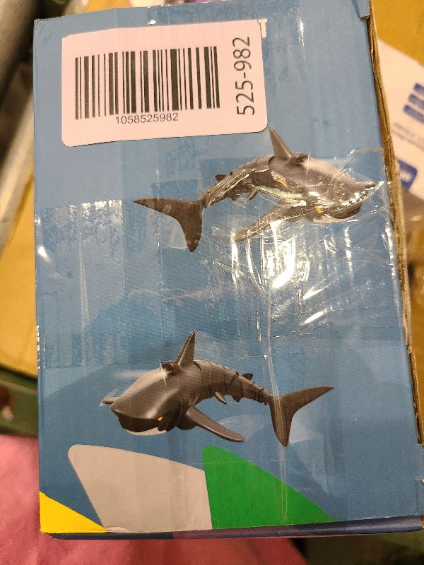 Photo 1 of 2.4G Remote Control Shark Toy 1:18 Scale High Simulation Shark for Swimming Pool Bathroom - Great Gift RC Boat Toys for 6+ Year Old Boys and Girls (with 2 Batteries)