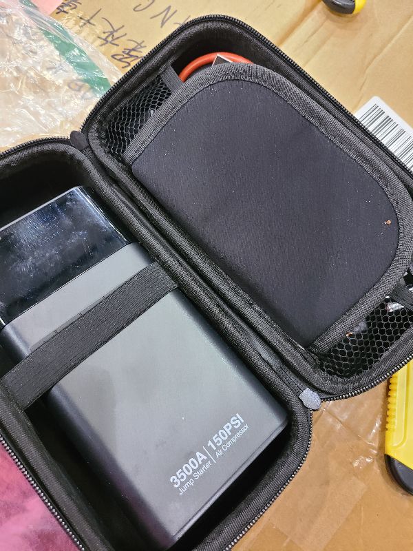 Photo 1 of 10-in-1 Car Battery Jump Starter with Air Compressor, 3500A 21800mAh Portable Car Jumper Starter (All Gas 12L Diesel), 150PSI 12V Jump Box Car Battery Jump Starter with Jumper Cables, Lights