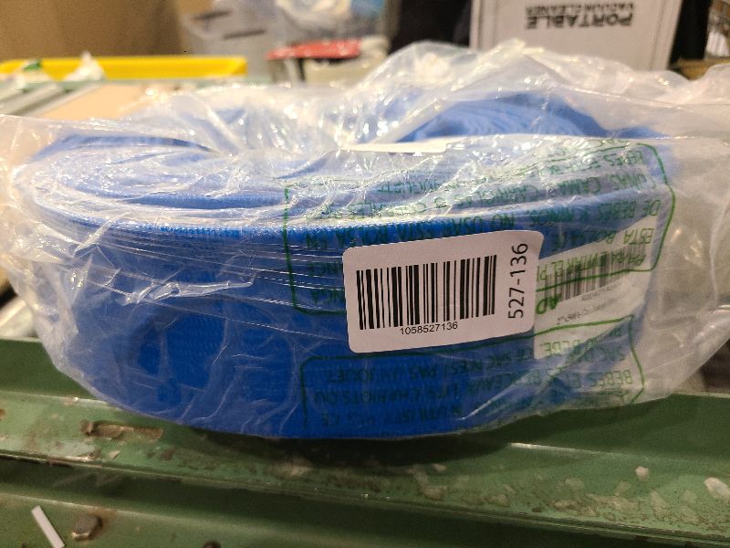 Photo 1 of 2" x 50 ft Backwash Hose for Swimming Pools, Heavy Duty PVC Water Lay Flat Discharge Hose,Durable Pool Drain Hose with Aluminum Camlock C and E Fittings for Pump And Filters