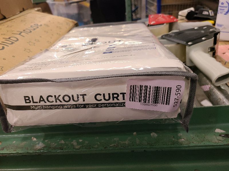 Photo 1 of 100% Blackout Shield Linen Blackout Curtains for Bedroom 108 Inches Long, Back Tab/Rod Pocket Living Room Drapes, Thermal Insulated Blackout Curtains 2 Panels Set, 50" W x 108" L,Cream