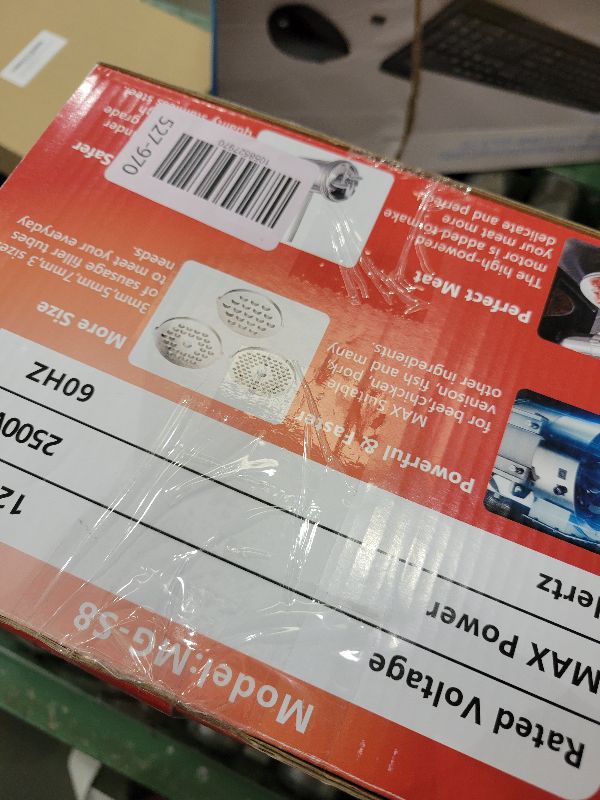 Photo 1 of 2500W Max Electric Meat Grinder & Sausage Stuffer - Mincer Machine with 1 Blade And 3 Plates, 3 Tubes & Kubbe Kit for Home Kitchen Use Oaomi ?White?