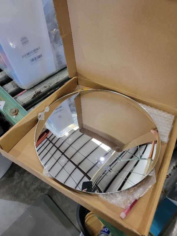Photo 1 of 11.65 Inch Frameless 1.8mm Thick Acrylic Convex Mirror - Adjustable Wide Angle View Indoor Security Mirror for Garage Parking Warehouse Office and Corner Security Traffic
