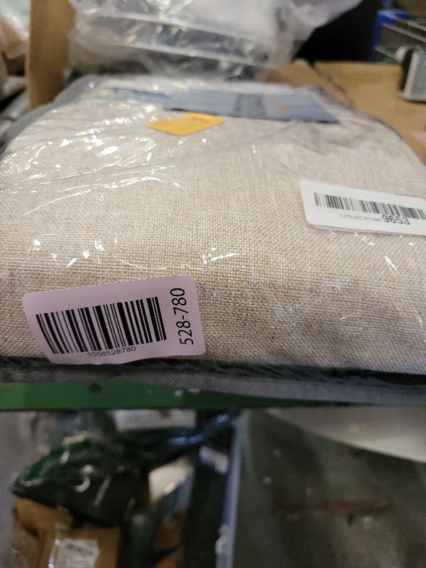 Photo 1 of 100% Blackout Shield Linen Blackout Curtains for Bedroom 92 Inches Long, Back Tab/Rod Pocket Living Room Drapes, Thermal Insulated Blackout Curtains 2 Panels Set, 50" W x 92" L, Oatmeal