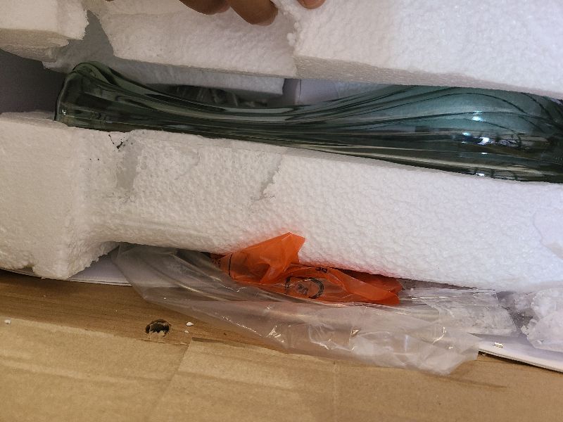 Photo 1 of 27.5" Coastal Glass Table Lamp Set of 2, 3-Way Dimmable Full Touch Control Beach Lamp with USB A+C Port, Blue Glass Nautical Bedside Lamp with White Shade for Living Room Bedroom(LED Bulbs Included)