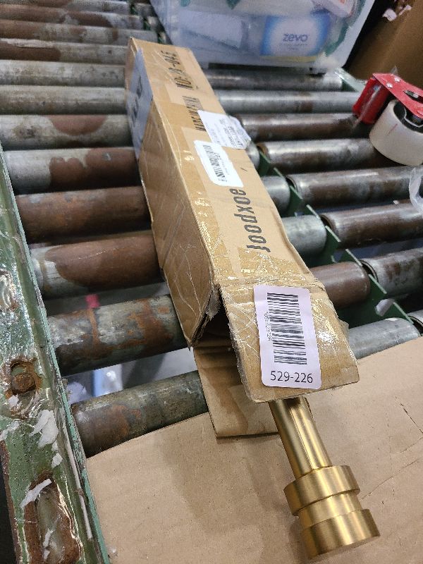 Photo 1 of 12-20 inch Short Adjustable Warm Gold Curtain Rods,1 inch Diameter Heavy Duty Side Curtain Rod Set with Aluminum Finals for Windows, Door, Drapery