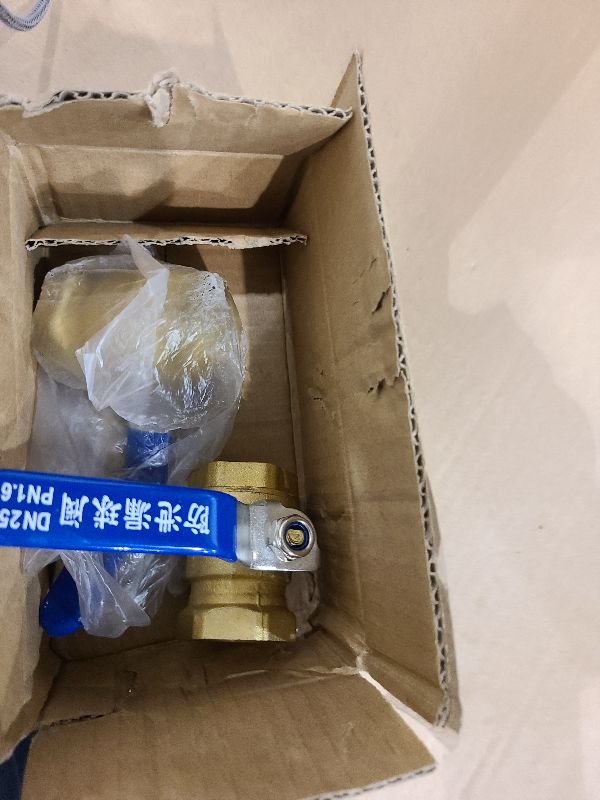Photo 1 of 1" NPT 2PCS Full Port Forged Brass Ball Valve, Full Port Heavy Duty Brass Ball Valve Shut Off Switch for Water and Oil