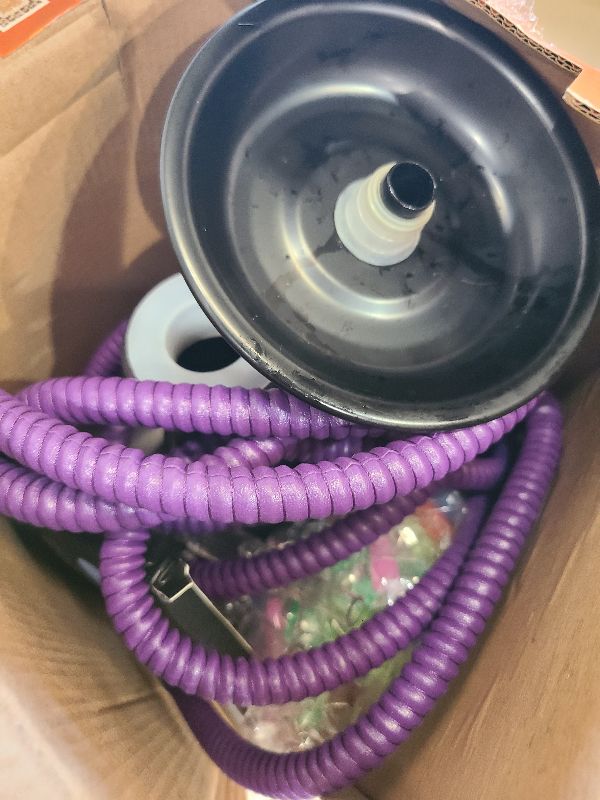 Photo 1 of 22" Hookah Set with Everything,Premium Hookah Shisha set,Up to 4 Persons Hookah Complete Set with 100 Disposable Tips,50 Pre-Punched Aluminum Foil,20 Coals(PURPLE)