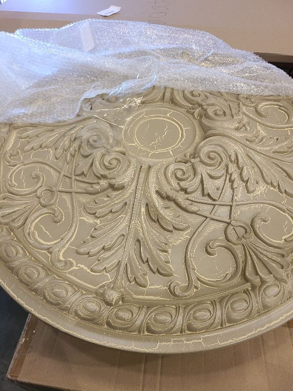 Photo 1 of 32 3/8"OD x 3 1/2"P Tristan Ceiling Medallion (Fits Canopies up to 6 1/4"), Hand-Painted Mississippi Mud Crackle