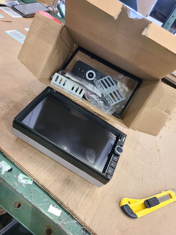 Photo 1 of [Ready for IOS26] 7" Wireless Apple CarPlay & Android Auto Double Din Car Stereo - 240W High-Power Sound, Touchscreen Bluetooth Receiver with USB-C/AUX/TF Ports, RDS/FM/AM Radio, MirrorLink HD Display