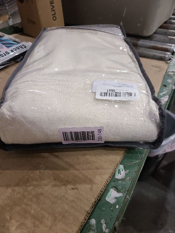 Photo 1 of 100% Blackout Shield Linen Blackout Curtains for Bedroom 96 Inches Long, Back Tab/Rod Pocket Living Room Drapes, Thermal Insulated Blackout Curtains 2 Panels Set, 50" W x 96" L,Cream