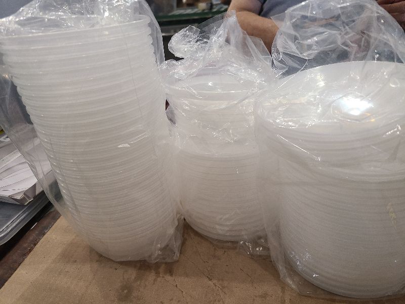Photo 1 of [48Set-8oz] Plastic Deli Food Storage Containers With Lids Disposable Clear Small Togo Jars Bowls For Soup, Meal Prep, Slime | BPA Free | Stackable | Leakproof | Microwave | Dishwasher | Freezer Safe