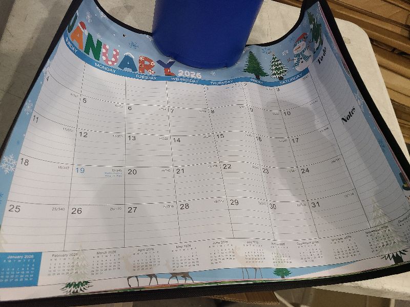 Photo 1 of 2026 Desk Calendar - Large Desk Calendar 2026, Jan.2026 - Dec.2026, 22" x 17", 2026 Calendar with Corner Protectors + Large Ruled Blocks, To-do & Notes, 12 Different Themes