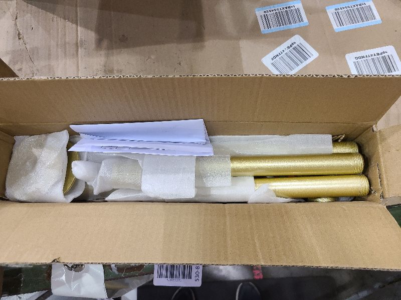 Photo 1 of 36 inch Gold Industrial Pipe Clothes Rack,Pipe Garment Rack Hanging Rod Bar for Closet Storage,Laundry Room Up to Max Load 135lbs