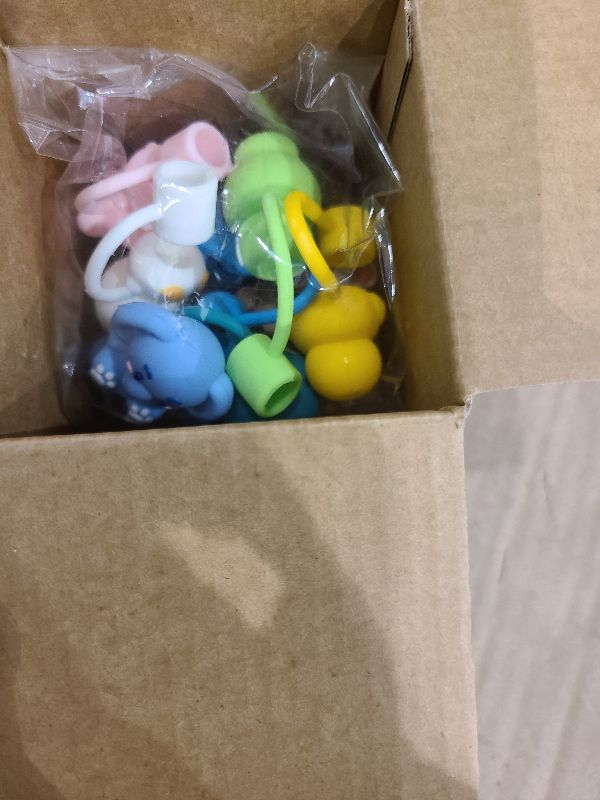 Photo 1 of 12 Pcs Silicone Straw Toppers for Stanley Cups, 3D Reusable Cute Animal Cover Caps Decoration for 40&30 oz Tumblers with DIA 10 mm Straws