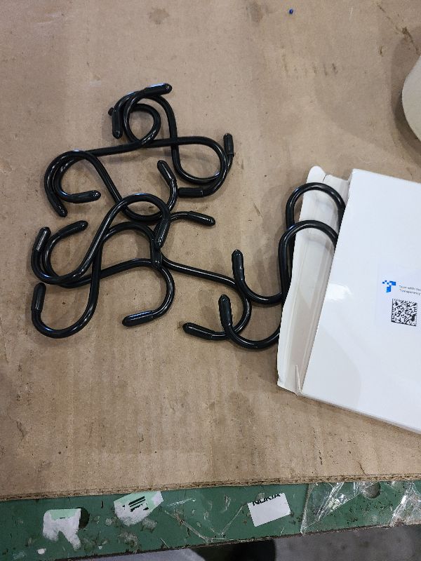 Photo 1 of 3 Inch Vinyl Coated S Hook,S Hooks for Hanging Plants ,10 Pack Non Slip Heavy Duty S Hooks ,Small Rubber Coated Steel Metal Black Closet S Hook for Hanging Jeans Plants Jewelry Pot Pan Cups Towels