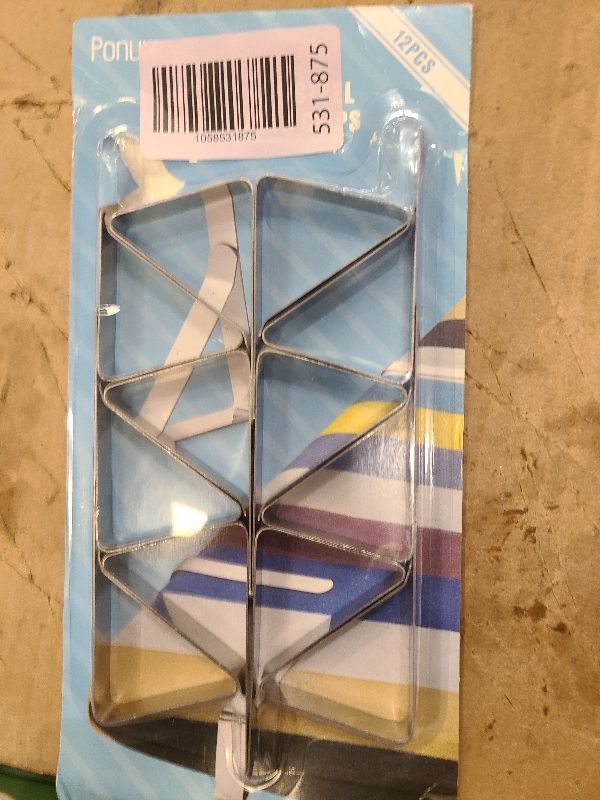 Photo 1 of 12 Pack Tablecloth Clips - Heavy Duty Picnic Table Clips, Stainless Steel Table Cloth Cover Clamps, Table Cloth Holders Ideal for Restaurant Picnics Marquees Weddings Graduation Party