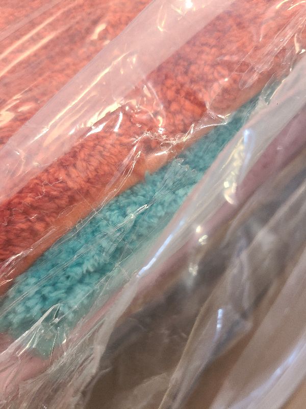 Photo 1 of 10 Pcs Kids Carpet Square Seats Soft Rainbow Floor Rug Mats Warm Colorful Hemming Floor Rug Cushions for Classroom Group Story Activity Home Play Area(18 Inch,Multi Color)