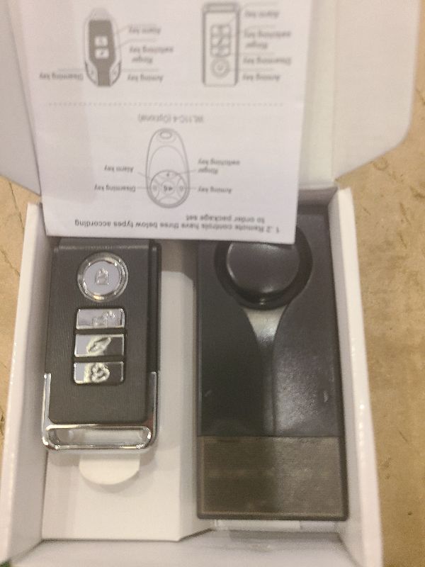 Photo 1 of 108dB Car Alarm System, Vehicle Anti-Theft Vibration Sensor Alarm & Red Light, Wireless Remote Anti Theft Car Device with Magnetic Install Design for Car, Truck (Upgrade 4.0)