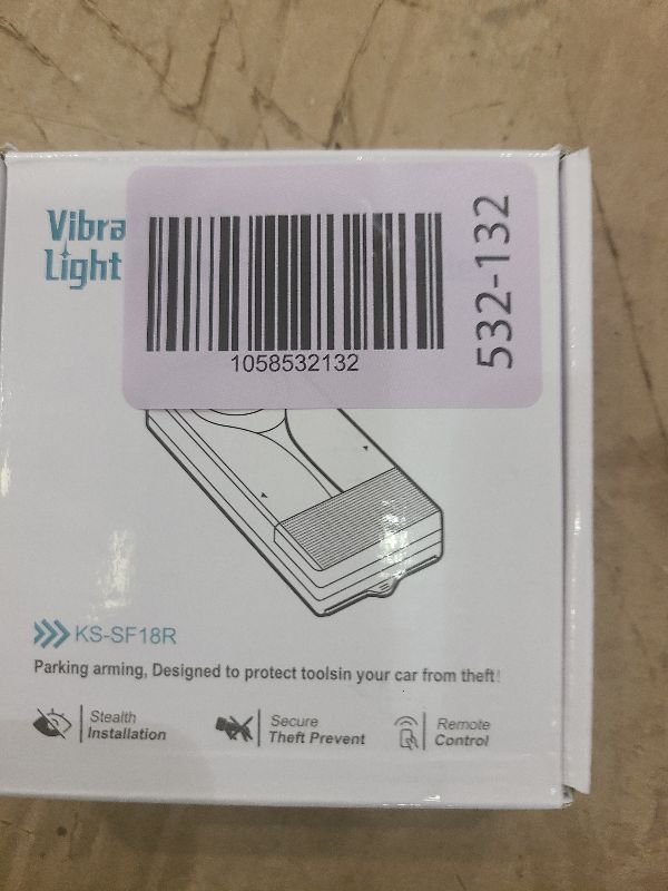 Photo 1 of 108dB Car Alarm System, Vehicle Anti-Theft Vibration Sensor Alarm & Red Light, Wireless Remote Anti Theft Car Device with Magnetic Install Design for Car, Truck (Upgrade 4.0)