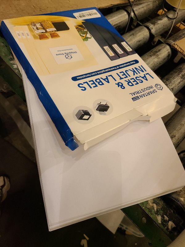 Photo 1 of 1" X 1" Square Printable Labels Compatible with Inkjet and Laser Printers - 100 Sheets, 6300 Matte White Paper Stickers for QR Codes, Barcodes, and Price Tags - Spartan Industrial