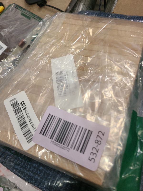 Photo 1 of 18 Pcs Wooden Train Track Straight Pieces Wood Bulk Hardwood Train Track Expansion Packs Compatible with All Major Trains Railway