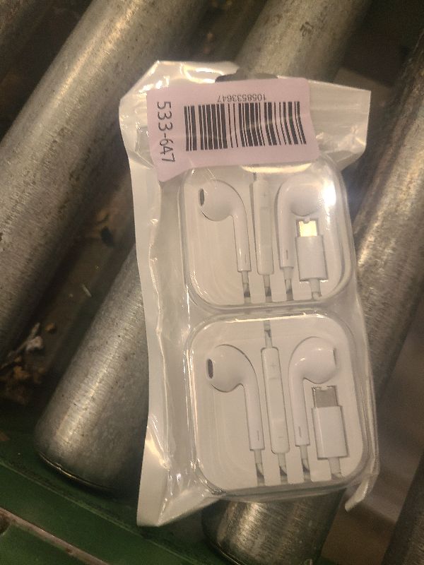 Photo 1 of 2 Pack Earbuds Headphones Earphones Wired [MFI Certified] USB C Microphone Call Volume Control Noise Isolating Compatible with iPhone 15 Pro Max/15 Pro/15 Plus/15/Samsung S23 Ultra S22+ S21