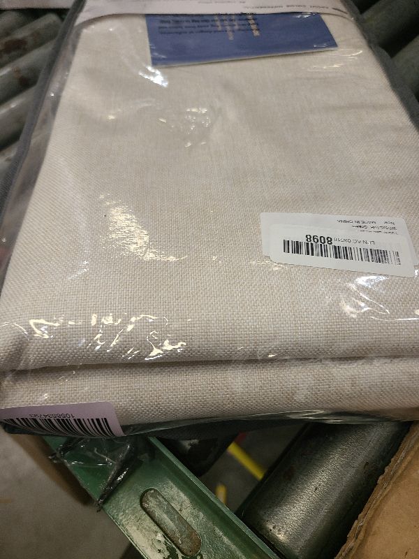 Photo 1 of 100% Blackout Shield Linen Blackout Curtains for Bedroom 108 Inches Long, Back Tab/Rod Pocket Living Room Drapes, Thermal Insulated Blackout Curtains 2 Panels Set, 50" W x 108" L,Cream