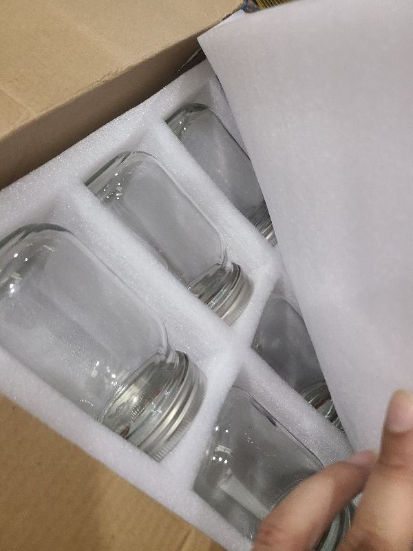 Photo 1 of 16pack 16oz Mason Jars with Airtight Lids and Bands, Regular Mouth Pint Canning Jars, Clear Glass Jars Ideal for Canning, Pickling, Meal Prep, Jam, Honey, Shower/Wedding Favors, Labels & Pen Included