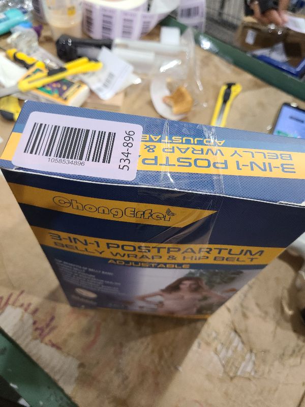 Photo 1 of 3 in 1 Postpartum Belly Band - Postpartum Belly Support Recovery Wrap, After Birth Brace, Slimming Girdles, Body Shaper Waist Shapewear, Post Surgery Pregnancy Belly Support Band (S/M, Beige)