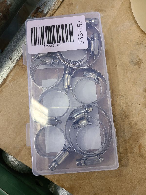 Photo 1 of 20 Pcs Stainless Steel Hose Clamps Assortment Kit, 1/4" to 2" Adjustable Metal Clamps – Heavy-Duty for Radiators, Automotive, Plumbing, and Fuel Lines