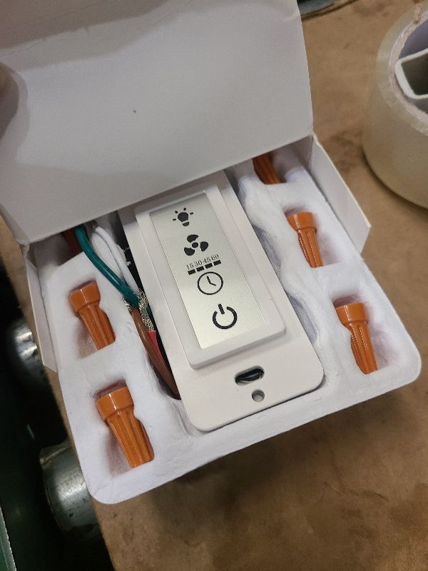 Photo 1 of **MSRP $41** Homewerks 7150-11 Bathroom Fan LCD Control Switch with Fan Timer for 2-Function Switch