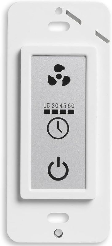 Photo 1 of **MSRP $41** Homewerks 7150-11 Bathroom Fan LCD Control Switch with Fan Timer for 2-Function Switch