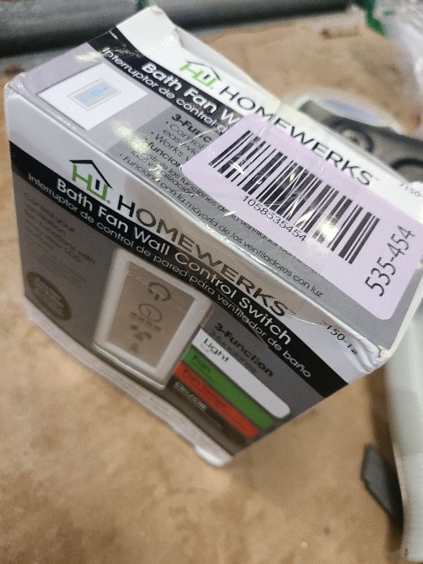 Photo 1 of **MSRP $41** Homewerks 7150-11 Bathroom Fan LCD Control Switch with Fan Timer for 2-Function Switch
