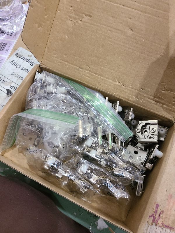 Photo 1 of 20 Pack 10 Pairs 1/2 inch Overlay Soft Close Hinges for Kitchen Cabinet Hinges Satin Nickel Hidden Hinges Stainless Steel Concealed Hinge self Closing