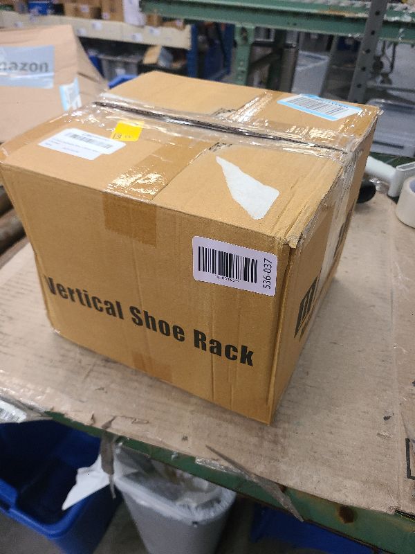 Photo 1 of 10 Tiers Stackable Shoe Rack for Closet and Front Door Entrance - Free Standing Plastic Stand, Narrow Tall Vertical Organizer for Small Spaces Storage