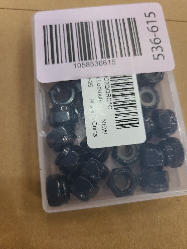 Photo 1 of 5/16-18 Nylon Insert Hex Lock Nuts Locknuts, Stainless Steel 304 Black Finish, 25 PCS