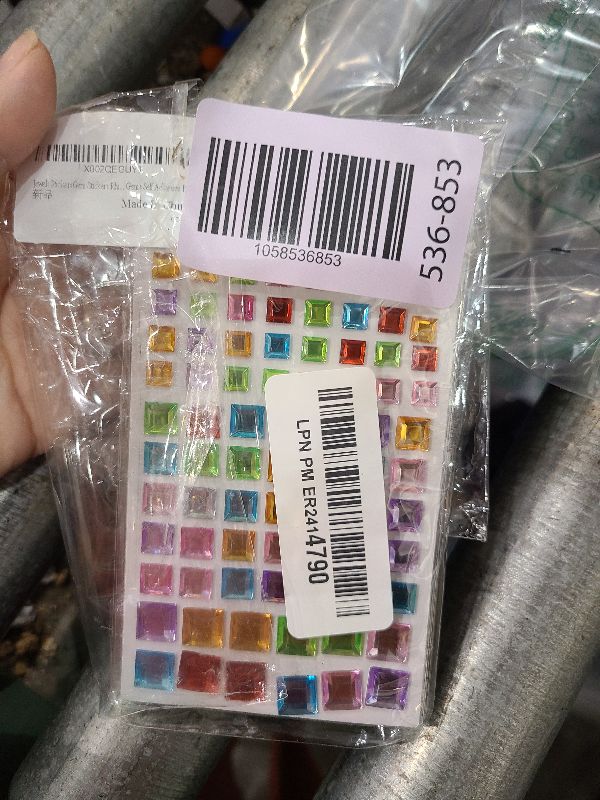 Photo 1 of 1200+ PCS Self Adhesive Gems Stickers,14 Sheets Rhinestone Stickers for DIY Craft,8 Shapes Sparkle Jewels for Nail Body Makeup Festival