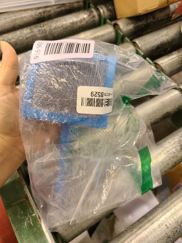 Photo 1 of 2PCS Slicker Brush for Dogs & Pet Comb,Professional Dog Grooming Brush (Goldendoodles,Poodles,Labradoodles) with Extra Long Pins to Effectively Remove Tangles, Knots and Mats (Blue Large)