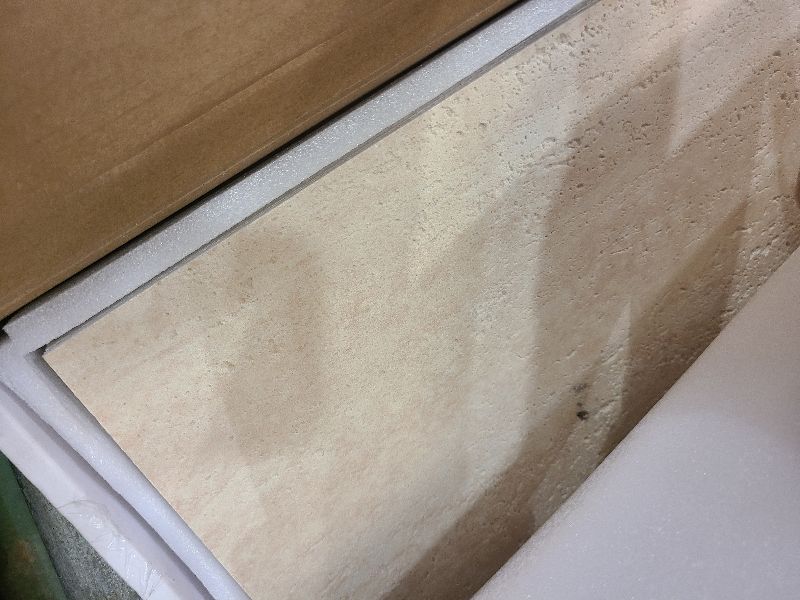 Photo 1 of 10-Sheet Beige Travertine Natural Clay Mosaic Tile, 12" x 24" Subway Flexible Stone Wall Tiles for Indoor & Outdoor, Covers 20 Sq. Ft.