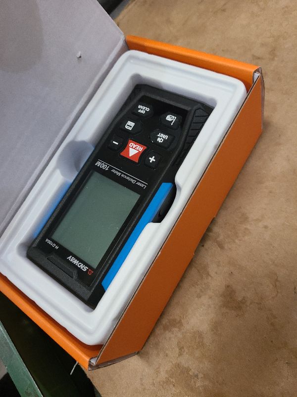 Photo 1 of 2-in-1 Laser Tape Measure 328ft Digital Laser Measure & 6.56ft Tape Measure Rechargeable Electric Angle Sensor 6 Units Selectable, Distance/Area/Volume/Pythagorean Laser Measuring Tools