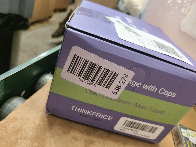 Photo 1 of 150 Pcs 1ml Syringes with Caps Oral Dispenser Individually Sterile Warpped for Medicine Dropper, Colostrum Collect Feeding Pets, Liquid